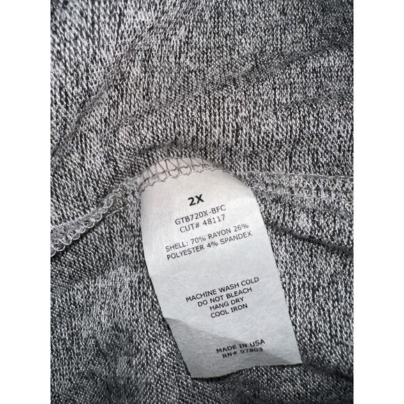 Stitch Fix Plus Size 2X Grey Gray Quarter Zip Cozy Basic Sweater Career Office - Picture 3 of 3